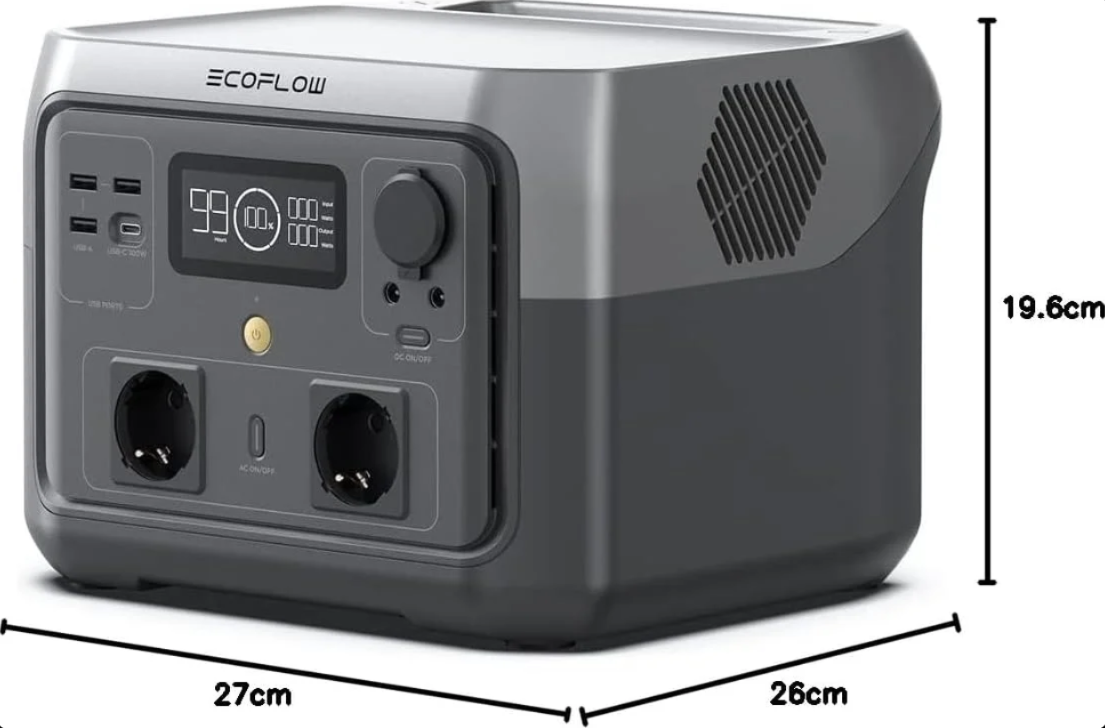 EcoFlow RIVER 2 MAX Portable Power Station, 512 Wh LiFePO4 Battery