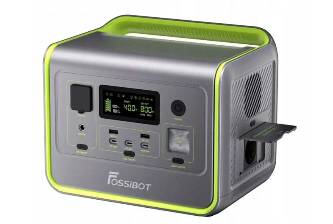 FOSSiBOT F800 Portable Power Station, 512Wh Solar Generator with LifePO4, 800W