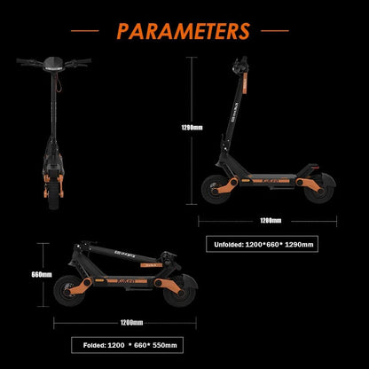 Kukirin G3 Electric Scooter 1200W Motor 52V18Ah Lithium Battery Maximum Speed 50km/h Maximum Range 63km-