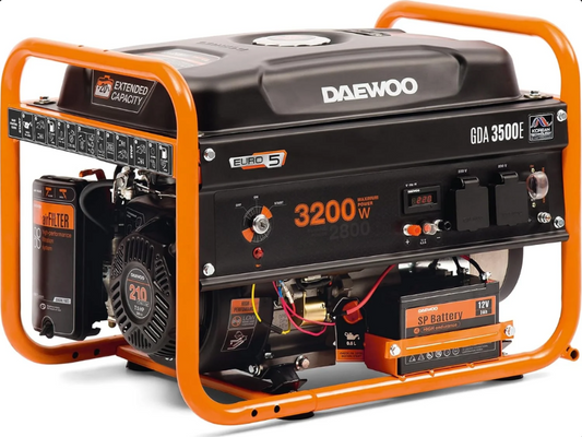 Daewoo GDA 3500E 2800W 18L Petrol Generator Black, Orange