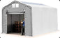 4x6m storage tent, 3.0m high, hinged door, PVC 850, grey, no static