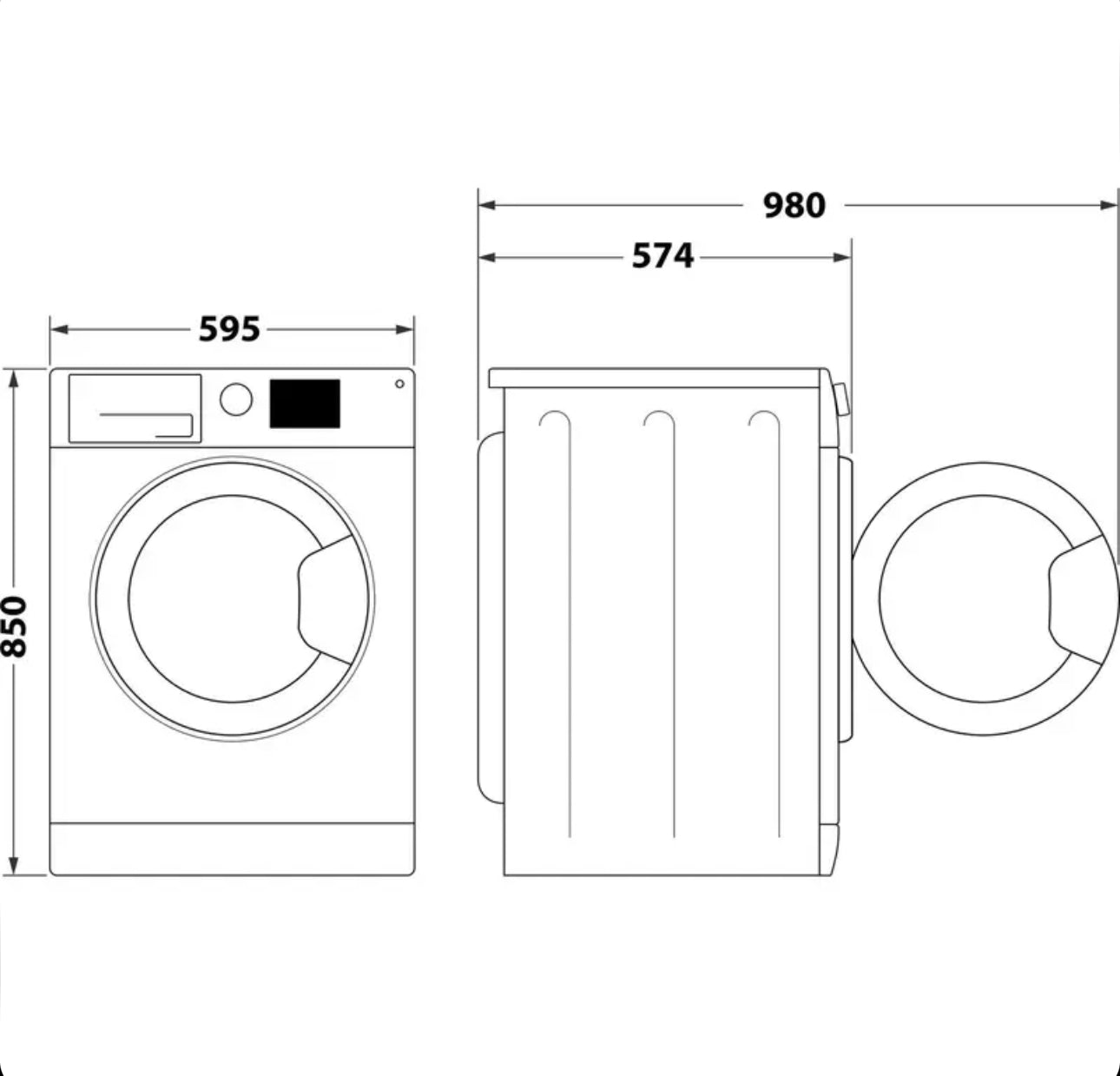 Hotpoint 8KG/6KG White Freestanding Washer Dryer ndb8635wuk