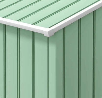 Outsunny 7ft x 4ft Lockable Garden Metal Storage Shed Large Patio Roofed Tool Storage Building Foundation Sheds Box