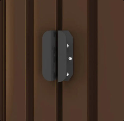 Brown steel garden shed 204x132x186 cm