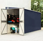 Wall-mounted garden shed Anthracite 118x382x178 cm Steel