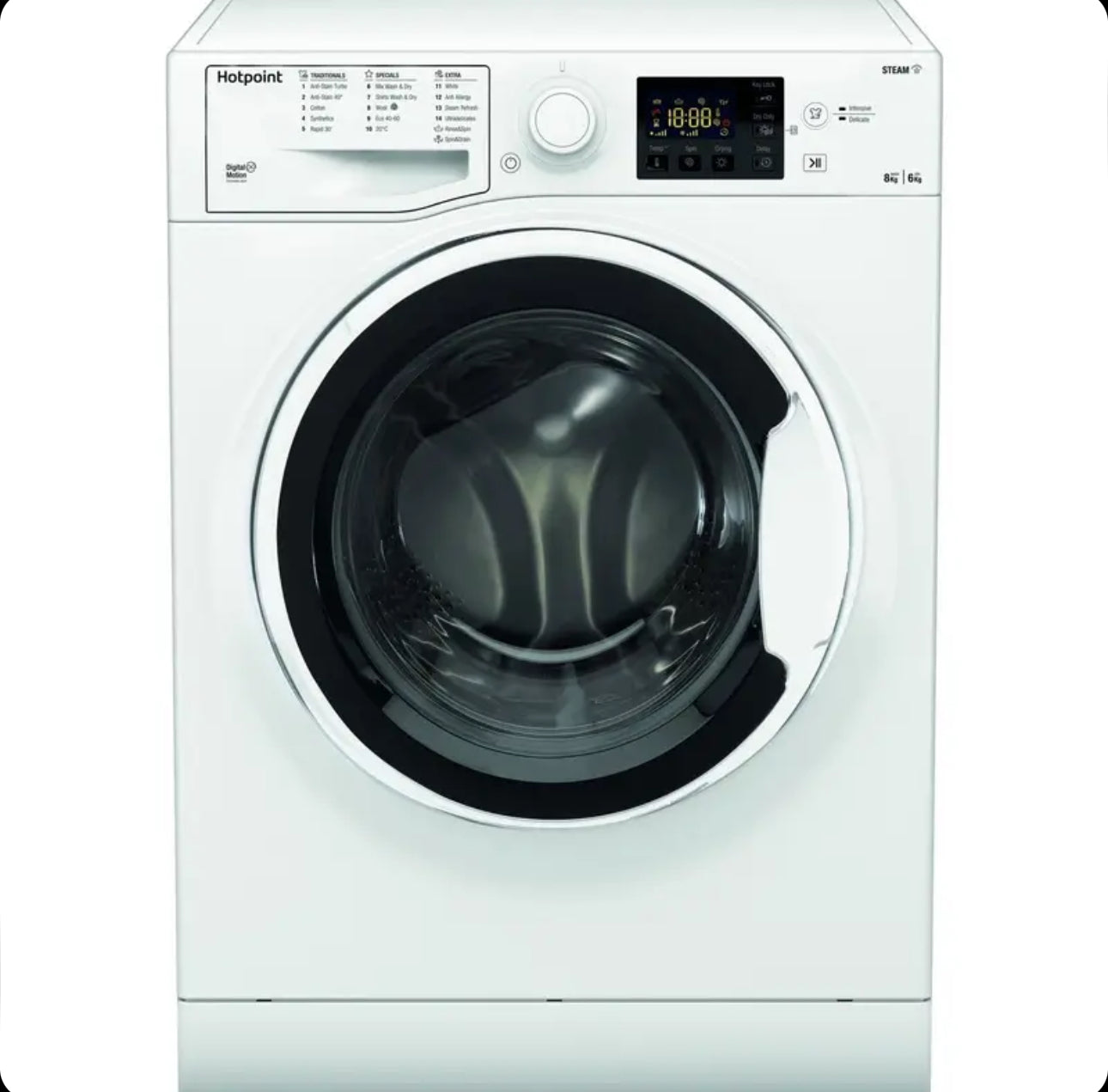 Hotpoint 8KG/6KG White Freestanding Washer Dryer ndb8635wuk