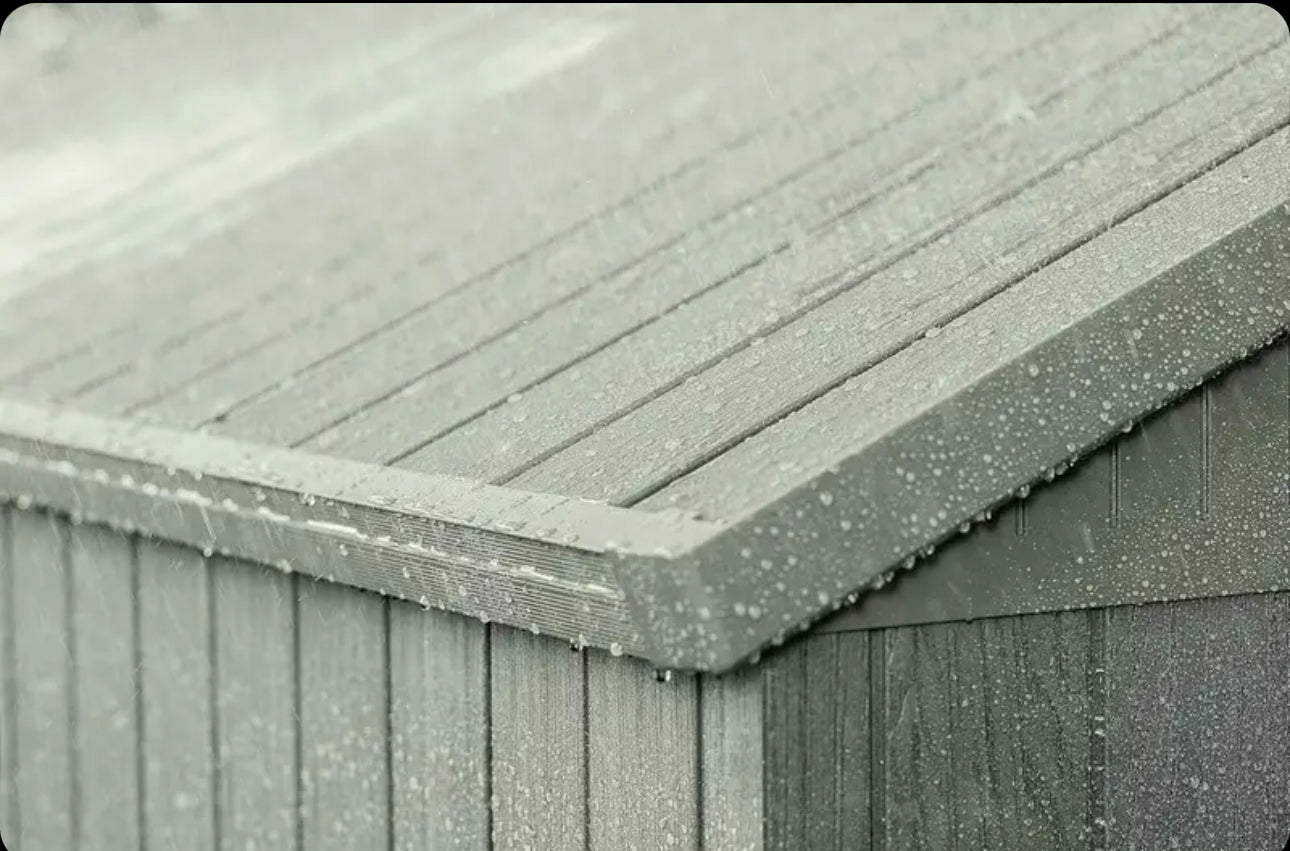 Keter Darwin Garden Shed 6 x 6, Wood Effect Finish, Sage Green, 3.30 m², 190 x 183 x 221 H cm