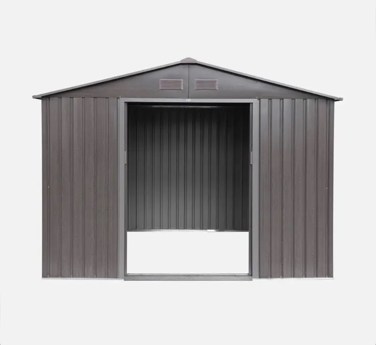 Metal garden shed with anchoring kit, 5.9m²