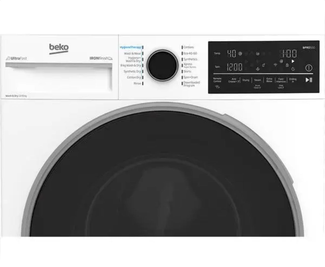 Beko Pro B3D512844UW WiFi-enabled 12 kg Washer Dryer