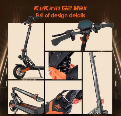 KUKIRIN G2 MAX 10-inch Electric Scooter, 48V 20Ah, 55km/h, 1000W Motor GT-E