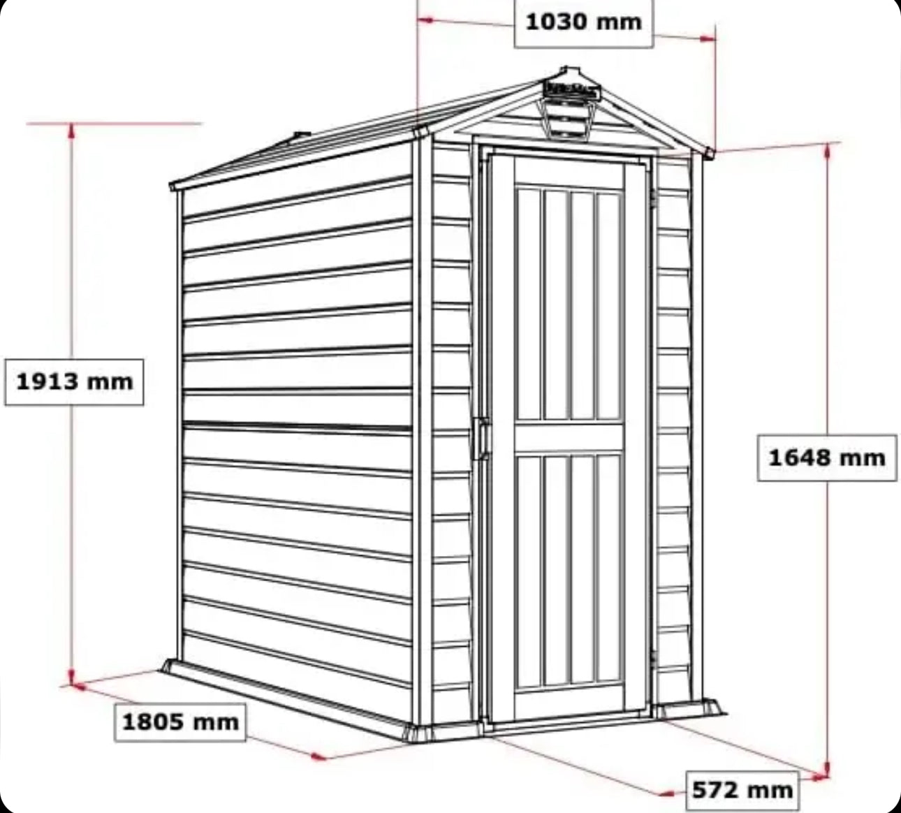 Duramax EverMore 4 x 6ft Plastic Garden Shed – Adobe & Grey – Fire Retardant & All Season Outdoor Storage Solution – Includes Plastic Floor, Dark Grey and Adobe