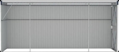 Wall-mounted garden shed Anthracite 118x382x178 cm Steel