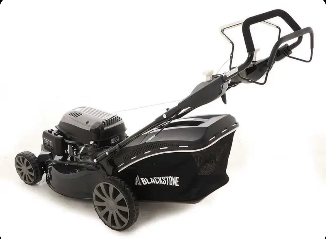 Blackstone SP530 Deluxe self-propelled lawnmower: collection, mulching, side discharge, rear discharge