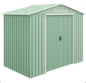 Outsunny 7ft x 4ft Lockable Garden Metal Storage Shed Large Patio Roofed Tool Storage Building Foundation Sheds Box