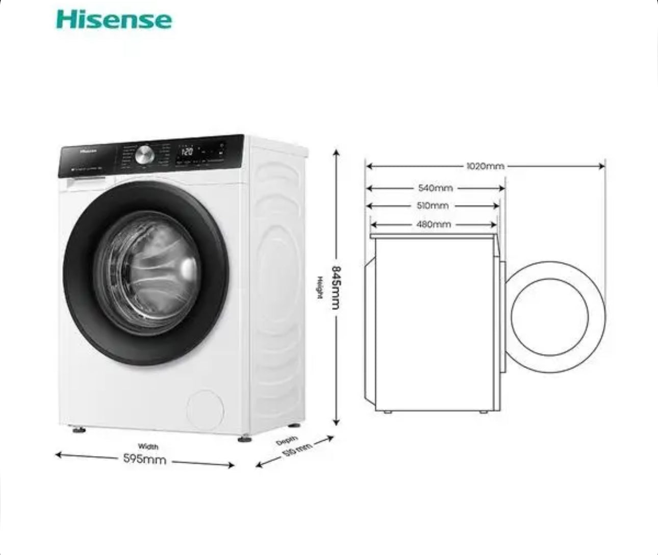 HISENSE 3S Series WiFi-enabled 8 kg 1400 Spin Washing Machine