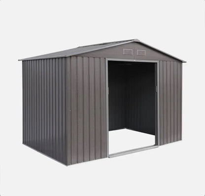 Metal garden shed with anchoring kit, 5.9m²