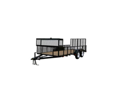 Carry-On Trailer 6-Ft X 16-Ft Treated Lumber Utility Trailer With Ramp Gate