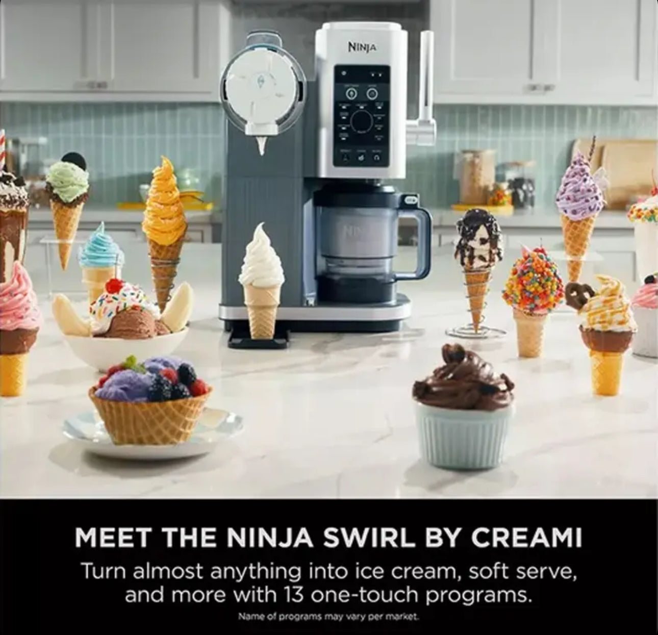 Ninja Swirl by CREAMi 13 in 1 Soft Serve & Ice Cream Maker