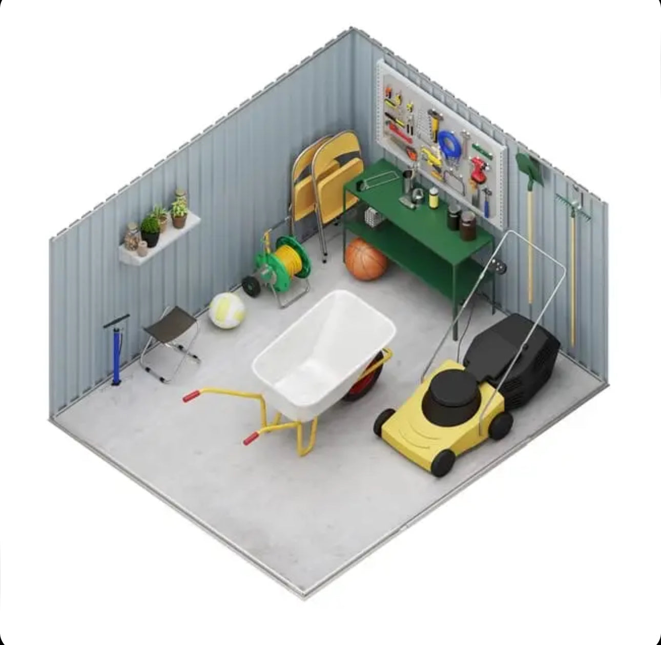 Lättsta 5.44m2 metal garden shed in premium metallic grey