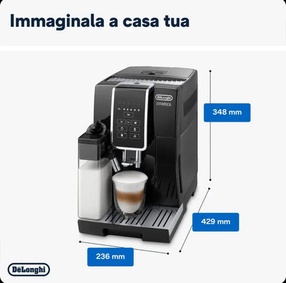 De’Longhi Dinamica ECAM 350.55.B Fully Automatic Coffee Machine with LatteCrema Milk System