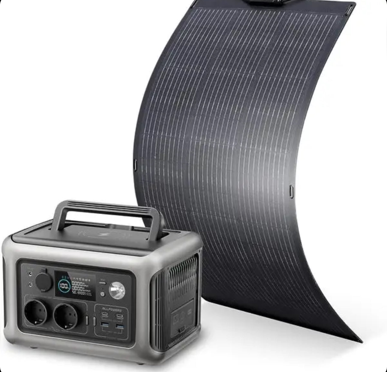 ALLPOWERS R600 Portable Power Station with LiFePO4 Cells | 299 Wh 600 W – Black