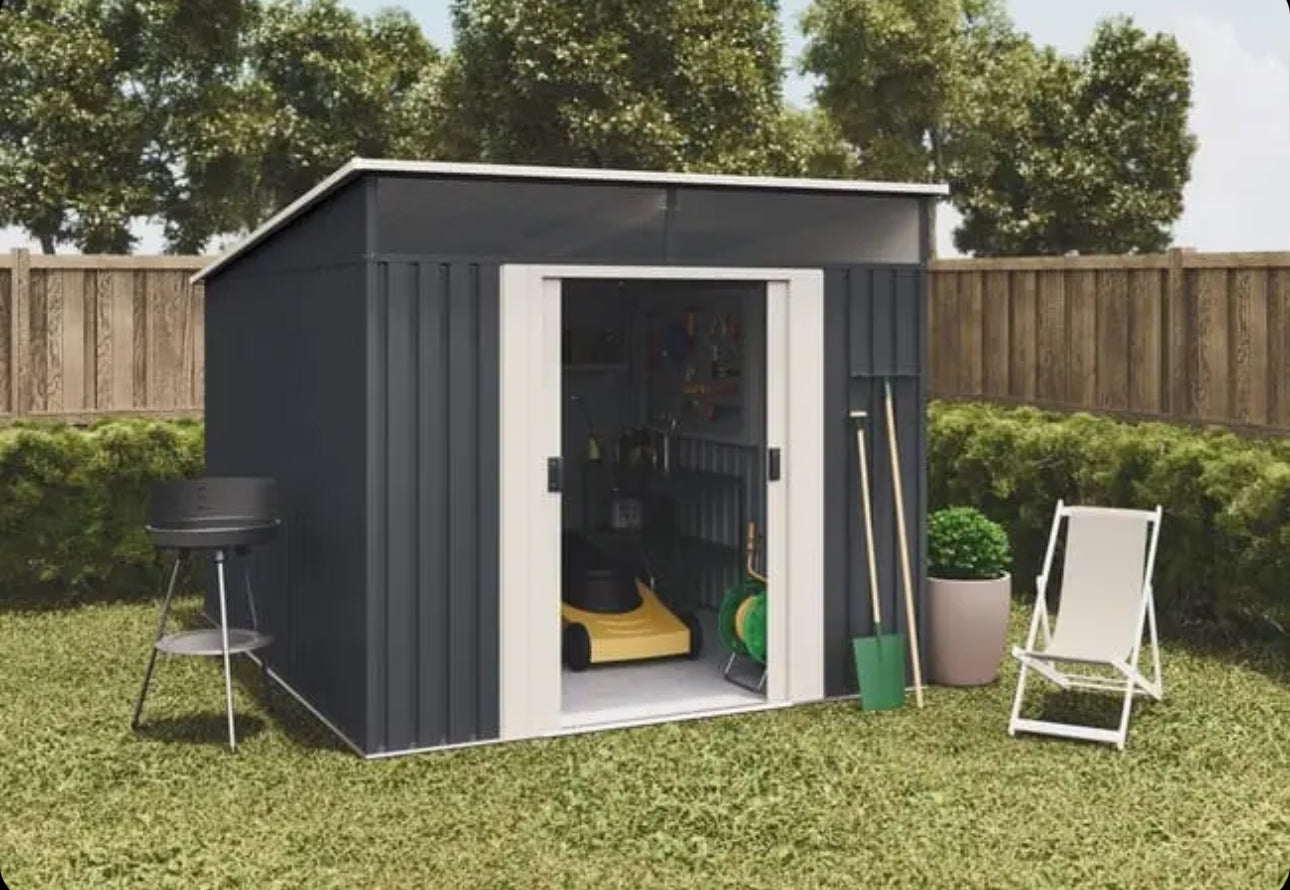 Slevik 6.6 m2 metal garden shed