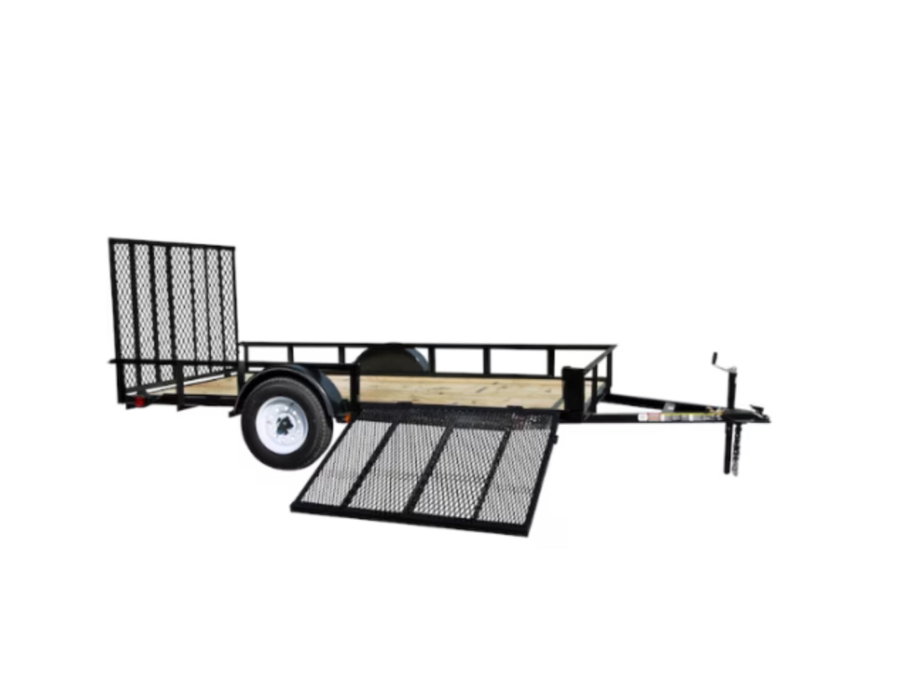 Carry-On Trailer 6-Ft X 12-Ft Treated Lumber Utility Trailer With Ramp Gate