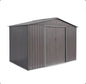 Metal garden shed with anchoring kit