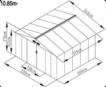 Habitat Et Jardin ROSAS Metal Garden Shed