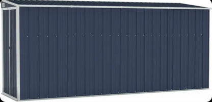 Wall-mounted garden shed Anthracite 118x382x178 cm Steel