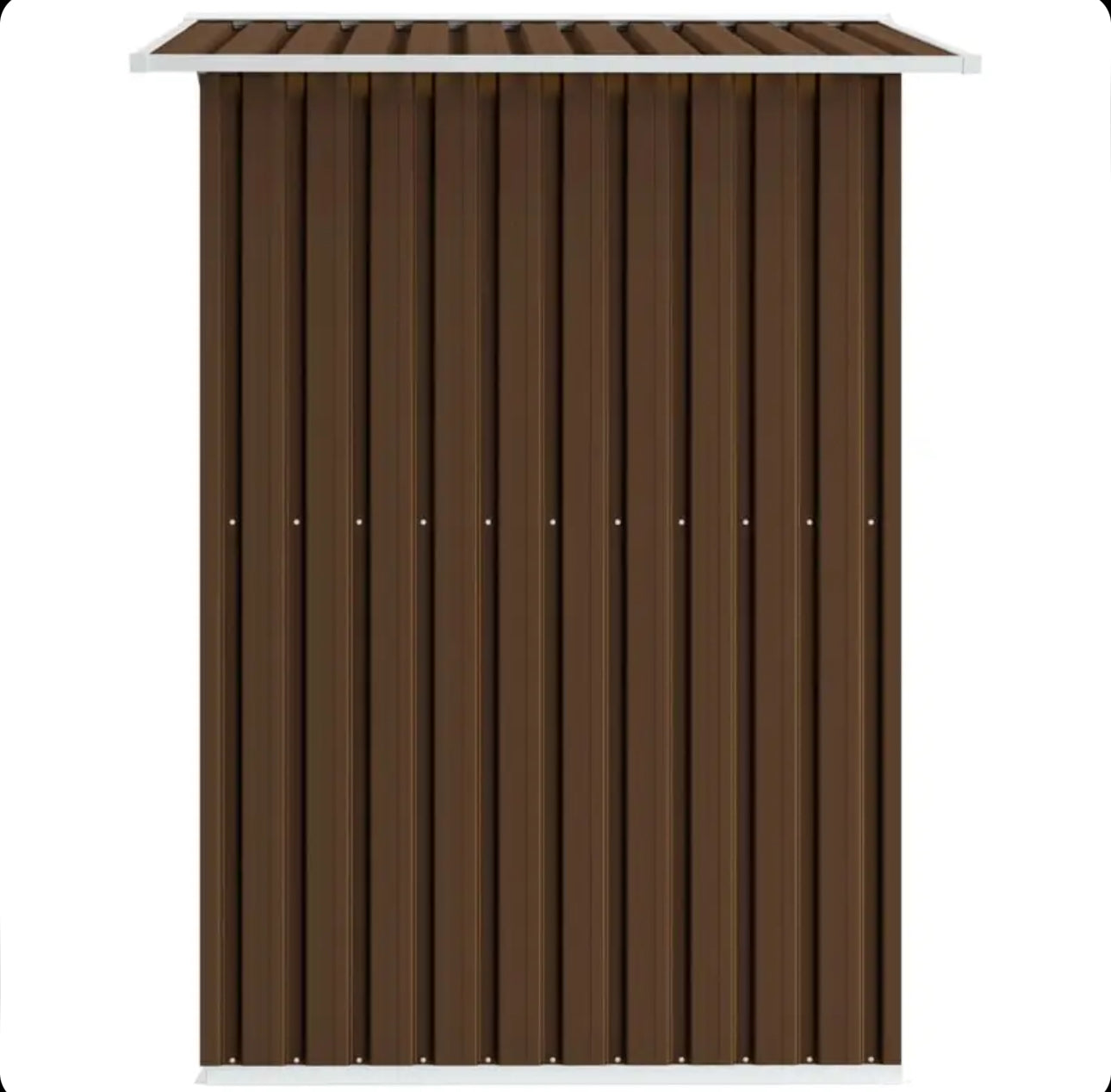 Brown steel garden shed 204x132x186 cm