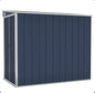 Brown wall-mounted garden shed 118x194x178 cm in galvanized steel