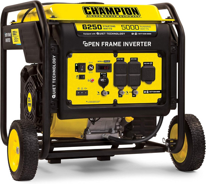 Champion 6250-Watt Open Frame Inverter Generator (100519) + Weather-Resistant Storage Cover