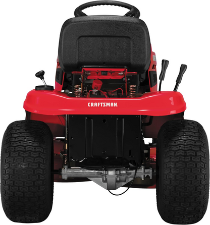 Craftsman 36″ Gas Riding Lawn Mower, 11.5 HP Briggs & Stratton Engine, 7-Speed Transmission, Red/Black