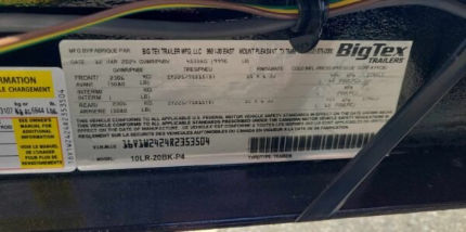 20 Foot Big Tex Landscaping Special Black Equipment Trailer (10LR-20BK-P4)