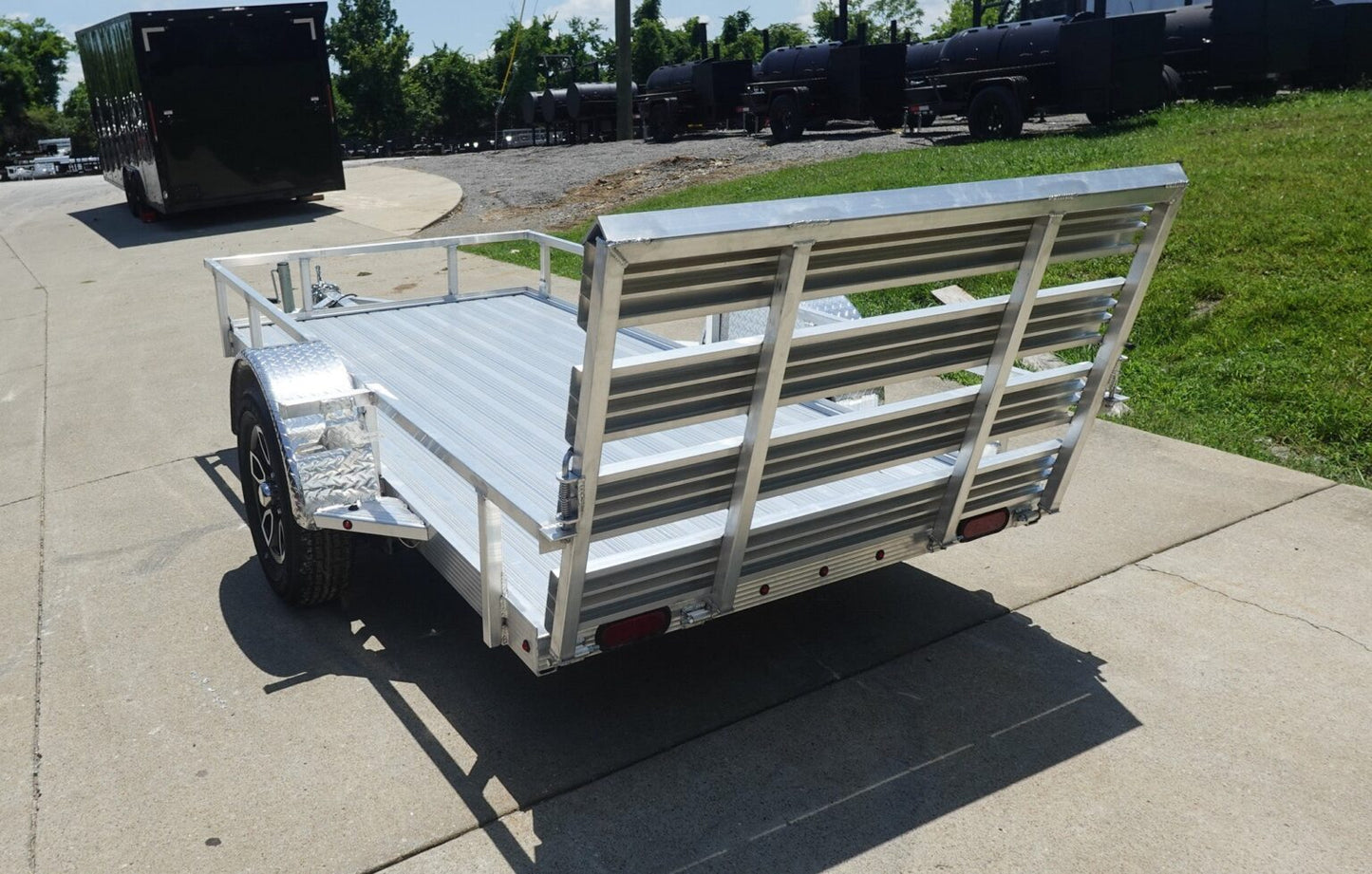 5′ x 10′ Aluminum Utility Trailer with Gate and Mag Wheels – 3500 lb Axle