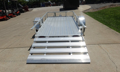 5′ x 10′ Aluminum Utility Trailer with Gate and Mag Wheels – 3500 lb Axle